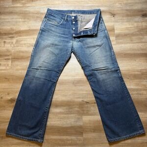 Diesel Ravi Jeans Men 36x30 Blue Relaxed Bootcut Western 796 Dark Vintage Y2K